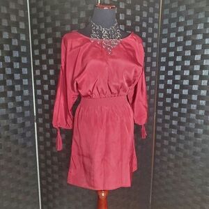 Wine colored Guess Exposed Shoulder Dress-Med